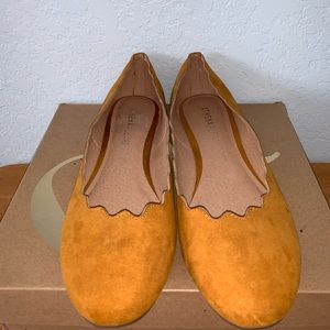 Mustard Slip On Flats